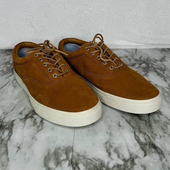 Sperry Men's Top-Sider Striper PLUSHWAVE CVO‎ Tan Sneaker- Sz 9.5 - Picture 1 of 8